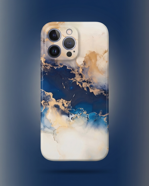 Azure Marble Ivory Blue Alora Case | Funda iPhone de Silicona Antigolpes