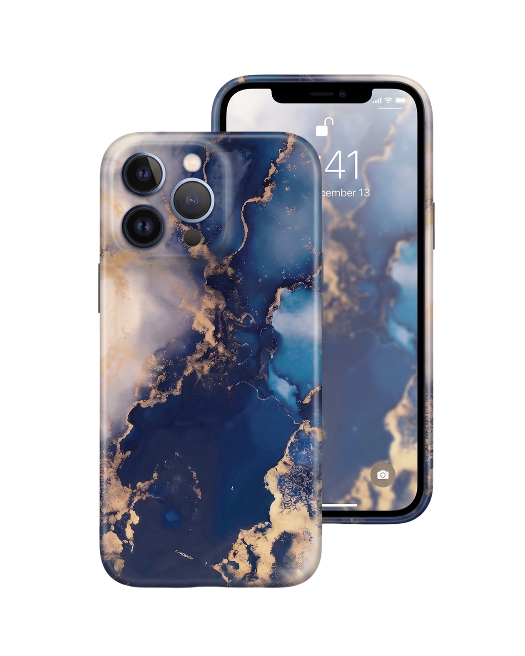 Azure Marble Deep Ocean Alora Case | Funda iPhone de Silicona Antigolpes