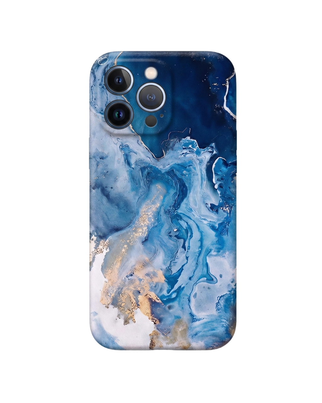 Azure Marble Golden Mist Alora Case | Funda iPhone de Silicona Antigolpes