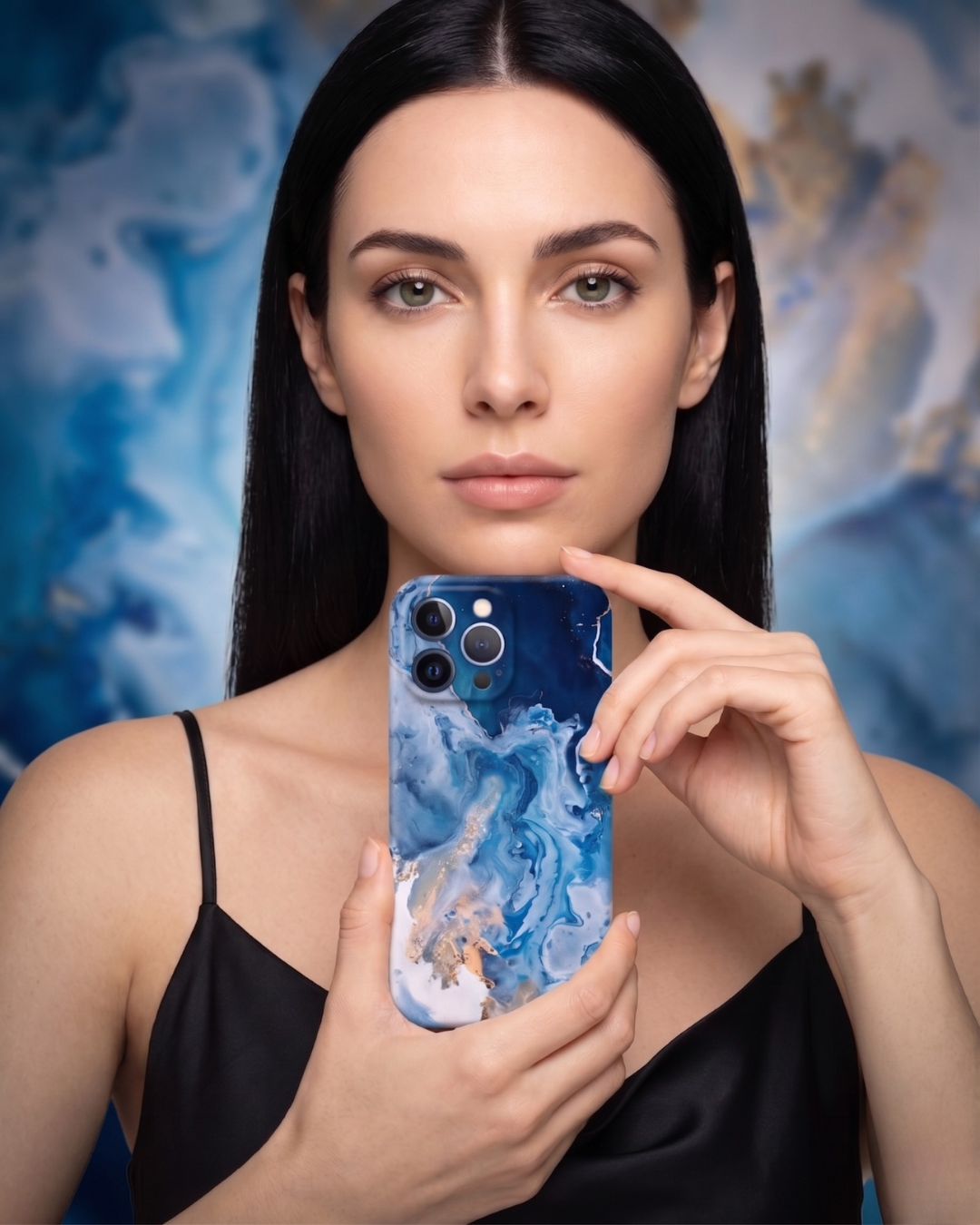 Azure Marble Golden Mist Alora Case | Funda iPhone
