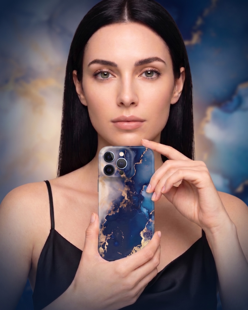 Azure Marble Deep Ocean Alora Case | Funda iPhone