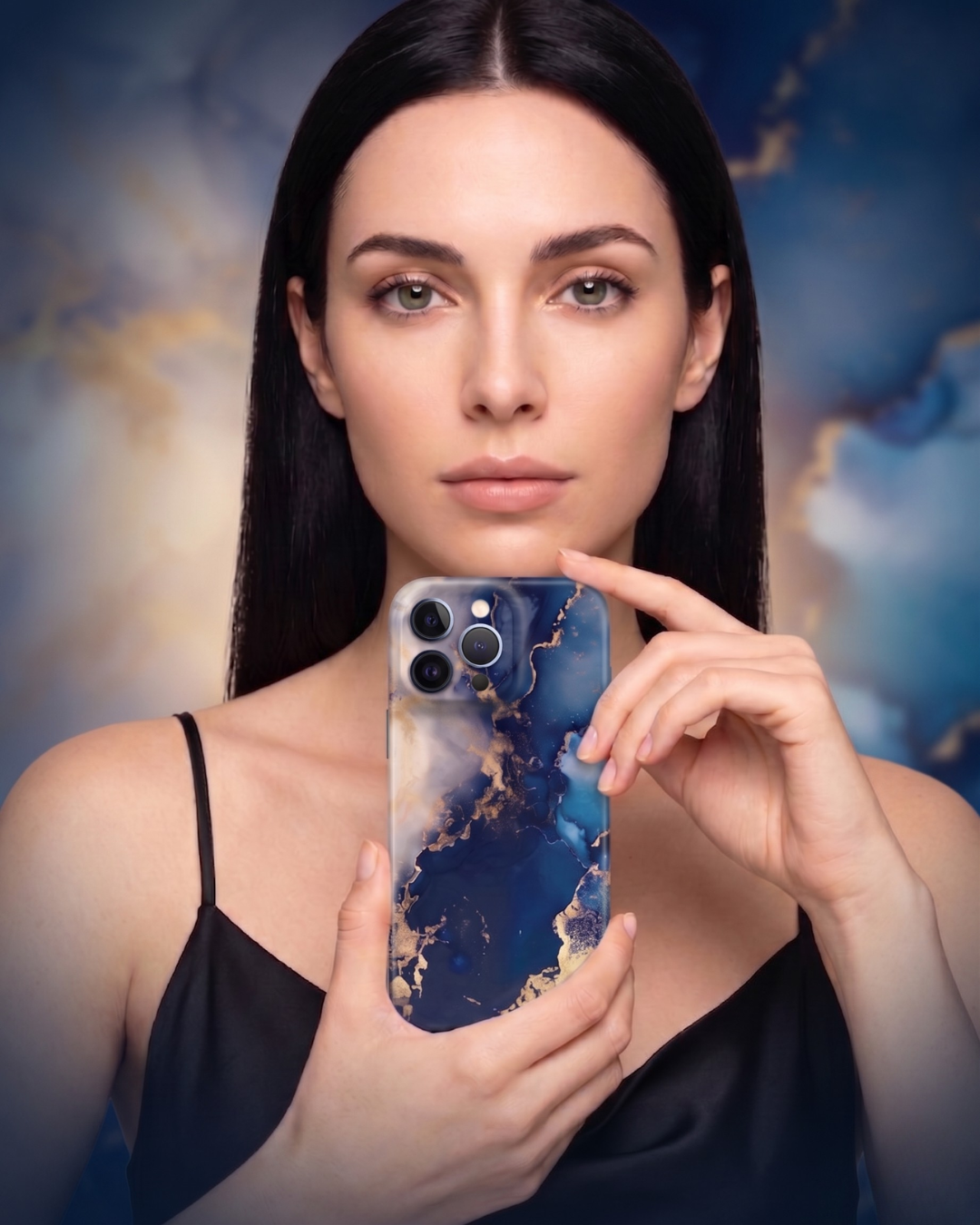 Azure Marble Deep Ocean Alora Case | Funda iPhone