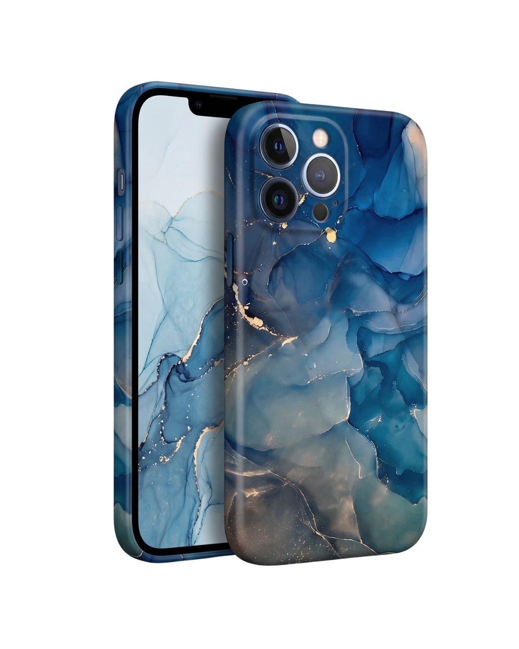 Azure Marble Midnight Vein Alora Case | Funda iPhone de Silicona Antigolpes
