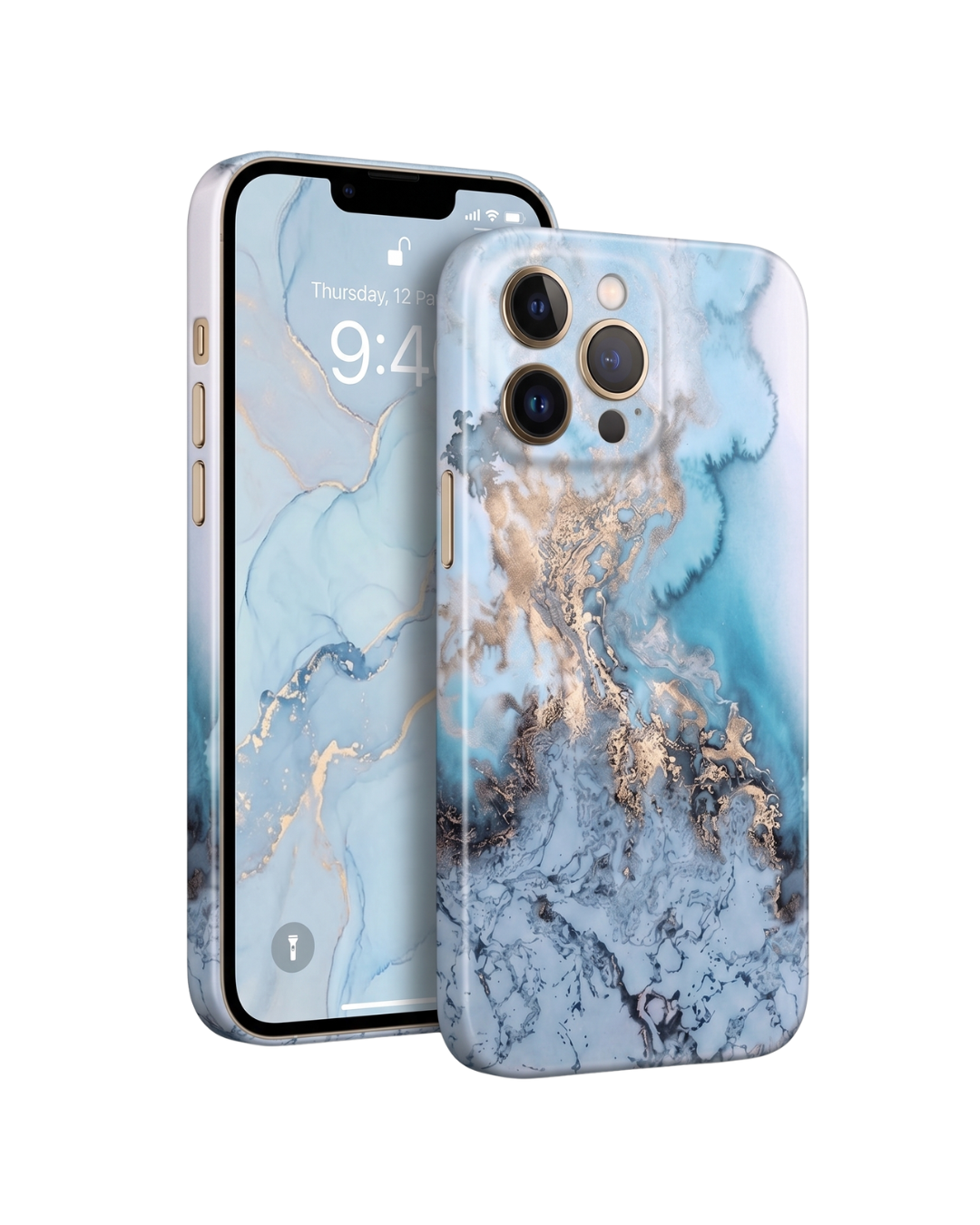 Azure Marble Sky Flow Alora Case | Funda iPhone de Silicona Antigolpes